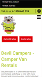 Mobile Screenshot of devilcampers.com.au
